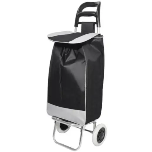 Shopping Trolley Bag Black Side Angle